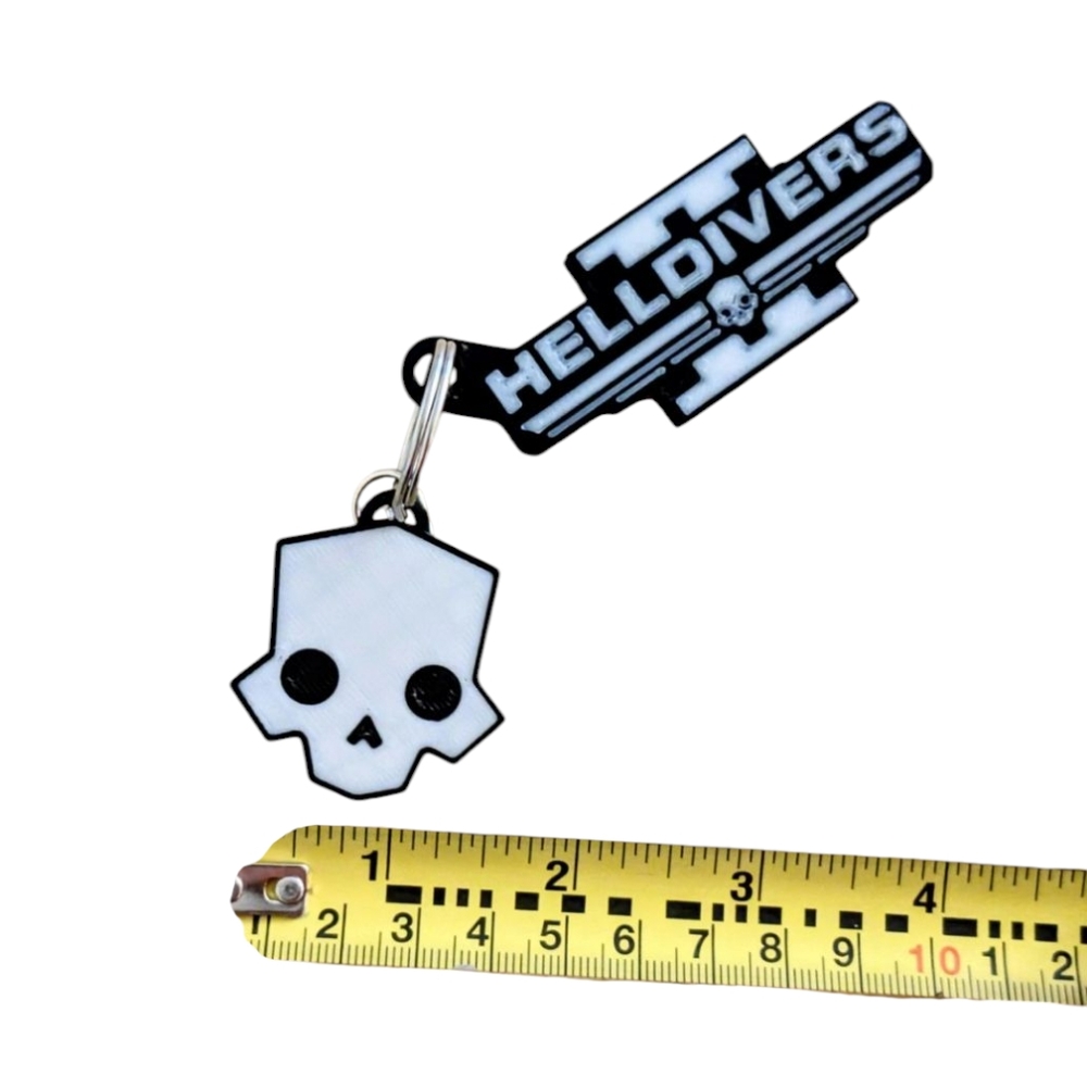 Helldivers II Skull Keychain - Picture 5 of 6